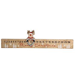 Altom Dřevěný adventní kalendář Deer, 38 x 9,5 cm