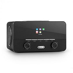 Auna Connect 150 BK, 2.1 internetové rádio s přehrávačem médií, WiFi, LAN, USB, DAB +, FM, RDS