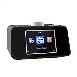 Auna i-snooze, černé, internetové rádio, rádiobudík, WLAN, USB, 3,2 "TFT barevný displej