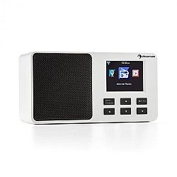 Auna IR-110, bílé, internetové rádio, 2,4 "TFT barevný displej, akumulátor, W-LAN, USB