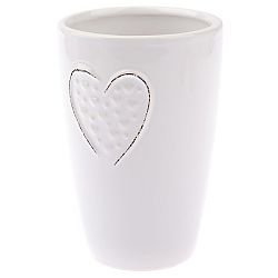 Keramická váza Little hearts bílá, 14,5 cm, 14,5 cm