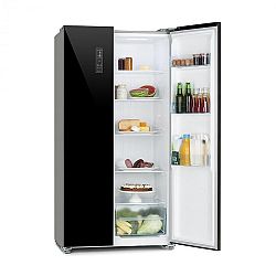 Klarstein Grand Host L, kombinace chladničky s mrazničkou, prosklené dveře, černá