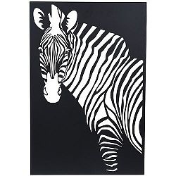 Koopman Závěsná kovová dekorace Zebra černá, 30 x 40 cm