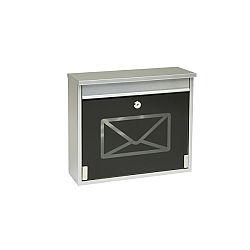 RICHTER BK60.CG.S Poštovní ocelová schránka s tvrzeným sklem, černá